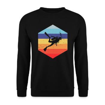 Scuba Diver Taucher Scuba Taucher Diver - Sweat-shirt Unisexe - noir - Devant - Alina (178cm) & Michal (187cm)