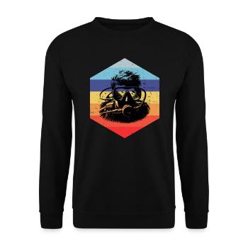 Plongeur Plongeur Plongeur Femmes Plongeur Homme - Sweat-shirt Unisexe - noir - Devant - Alina (178cm) & Michal (187cm)