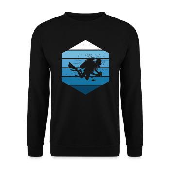 Tauchen Scuba Tauchen Taucher Plongée Plongeur - Sweat-shirt Unisexe - noir - Devant - Alina (178cm) & Michal (187cm)