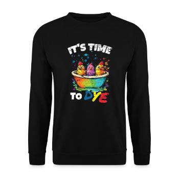 Oeufs de Pâques Teinture des oeufs de Pâques - Sweat-shirt Unisexe - noir - Devant - Alina (178cm) & Michal (187cm)