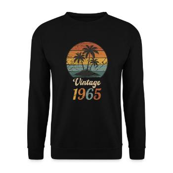 Millésime 1965 60ème Anniversaire original - Sweat-shirt Unisexe - noir - Devant - Alina (178cm) & Michal (187cm)