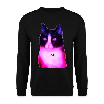 Cat cats cat - Unisex Sweatshirt - black - Front - Alina (178cm) & Michal (187cm)