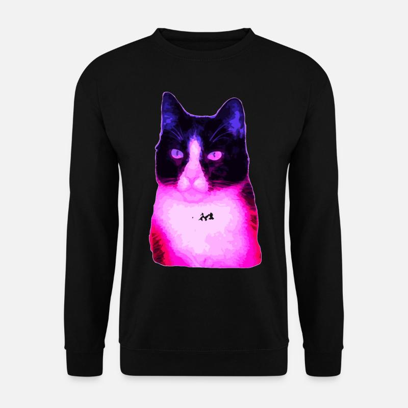 Katze Katzen cat - Unisex Pullover - Schwarz