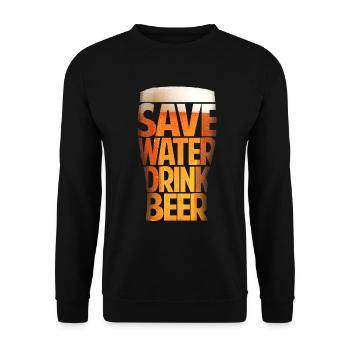 BEER - Unisex Pullover - Schwarz - Vorne - Alina (178cm) & Michal (187cm)