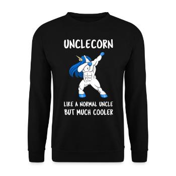 Unclecorn IV - Oncle Licorne génial - Sweat-shirt Unisexe - noir - Devant - Alina (178cm) & Michal (187cm)