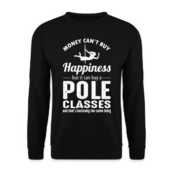Pole Sport Dance Dancer Competition Acrobatics - Unisex Sweatshirt - black - Front - Alina (178cm) & Michal (187cm)