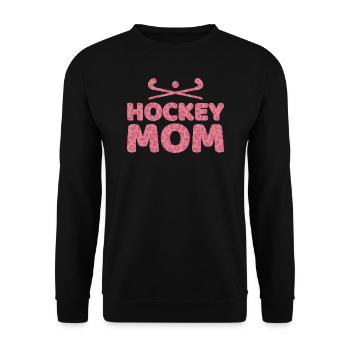 Feldhockey Mama Feldhockeyspielerin Hockey Mutter - Unisex Pullover - Schwarz - Vorne - Alina (178cm) & Michal (187cm)