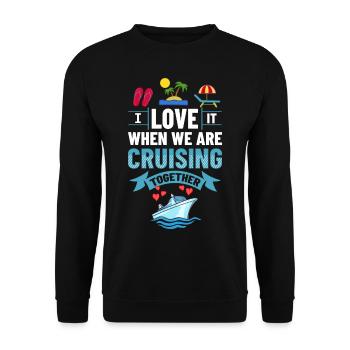 Kreuzfahrtschiff Reise Kreuzfahrt Kreuzfahrtreise - Unisex Pullover - Schwarz - Vorne - Alina (178cm) & Michal (187cm)