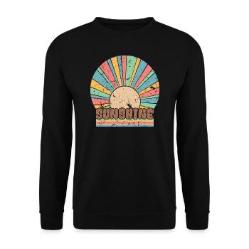 Retro Sunshine Rainbow Cadeau de voyage de vacances d’été - Sweat-shirt Unisexe - noir - Devant - Alina (178cm) & Michal (187cm)