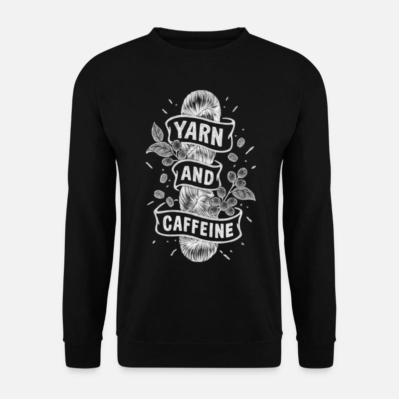YARN & CAFFEINE - Unisex Pullover - Schwarz