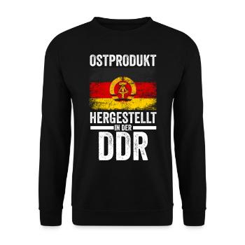 Ostdeutschland Ossi Deutschland DDR - Unisex Pullover - Schwarz - Vorne - Alina (178cm) & Michal (187cm)
