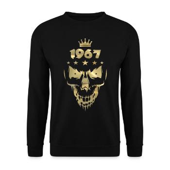 1967 Totenkopf Gold - Unisex Pullover - Schwarz - Vorne - Alina (178cm) & Michal (187cm)