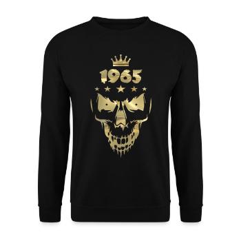 1965 Totenkopf Gold - Unisex Pullover - Schwarz - Vorne - Alina (178cm) & Michal (187cm)