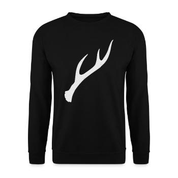 Poteau (six extrémités) Antlers Roebuck RIGHT - Sweat-shirt Unisexe - noir - Devant - Alina (178cm) & Michal (187cm)