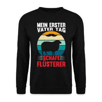 Mein erster Vatertag - Unisex Pullover - Schwarz - Vorne - Alina (178cm) & Michal (187cm)