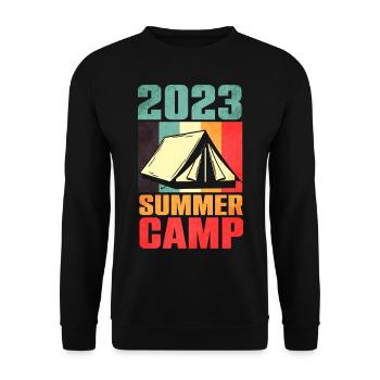Summer Camp Camping 2023 - Unisex Sweatshirt - black - Front - Alina (178cm) & Michal (187cm)