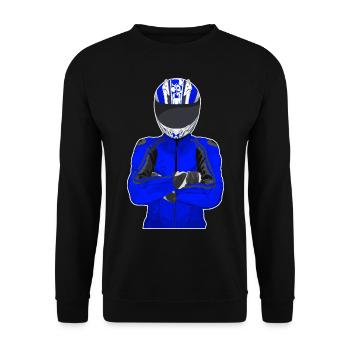 Motorcycle Lifestyle / Motorcycle / Motorcycle biker - Unisex Sweatshirt - black - Front - Alina (178cm) & Michal (187cm)