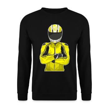 Motorcycle Lifestyle / Motorcycle / Motorcycle biker - Unisex Sweatshirt - black - Front - Alina (178cm) & Michal (187cm)