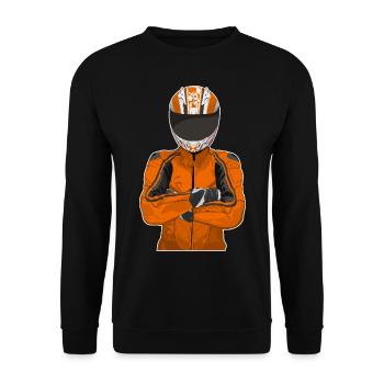 Moto Lifestyle / Moto / Moto motard - Sweat-shirt Unisexe - noir - Devant - Alina (178cm) & Michal (187cm)