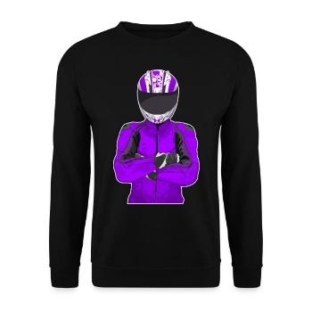 Moto Lifestyle / Moto / Moto motard - Sweat-shirt Unisexe - noir - Devant - Alina (178cm) & Michal (187cm)