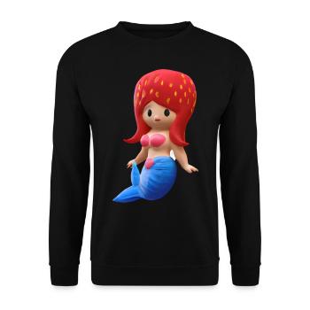Sirène aux fraises - Sweat-shirt Unisexe - noir - Devant - Alina (178cm) & Michal (187cm)