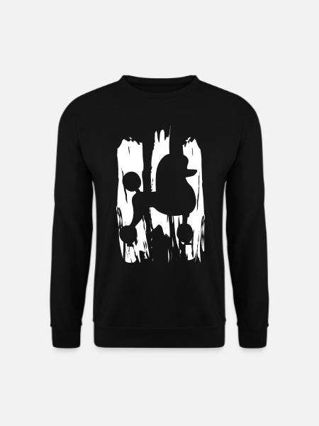 Poodle with white paint - Unisex Sweatshirt - black