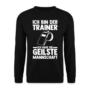 Sportmannschaft Trainer - Unisex Pullover - Schwarz - Vorne - Alina (178cm) & Michal (187cm)