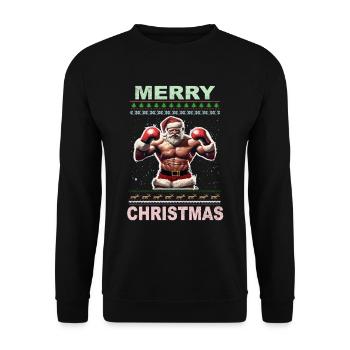 Christmas martial arts - Unisex Sweatshirt - black - Front - Alina (178cm) & Michal (187cm)