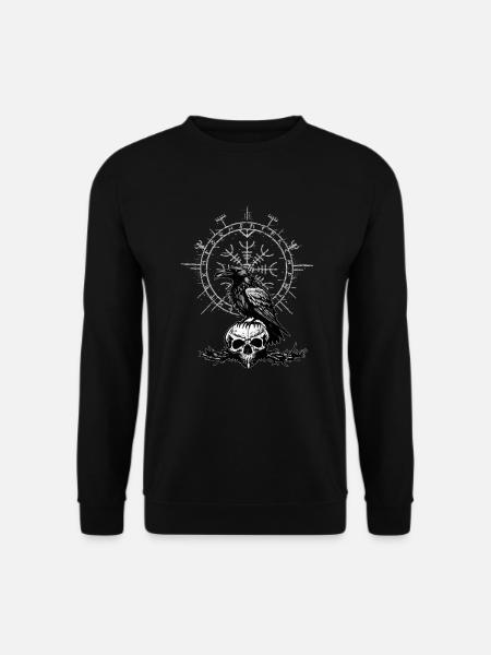 Gothic Wikinger rabe - Unisex Pullover - Schwarz