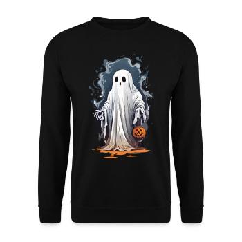 Halloween sorcière heure fantôme à la recherche de bonbons - Sweat-shirt Unisexe - noir - Devant - Alina (178cm) & Michal (187cm)