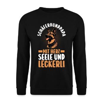 Hund Deutscher Schäferhund - Unisex Pullover - Schwarz - Vorne - Alina (178cm) & Michal (187cm)