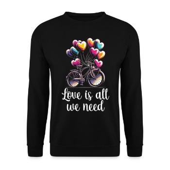 Songtexte Musikliebhaber Songwriter Musikfestival - Unisex Pullover - Schwarz - Vorne - Alina (178cm) & Michal (187cm)