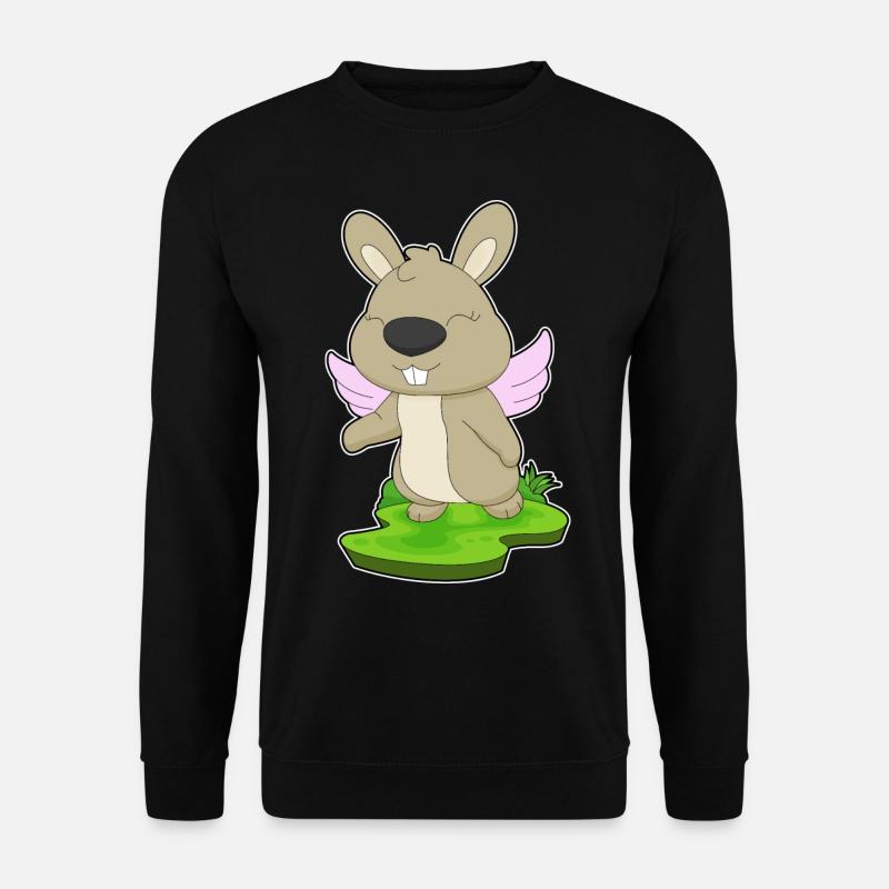 Rabbit Angel Wings - Unisex Sweatshirt - black