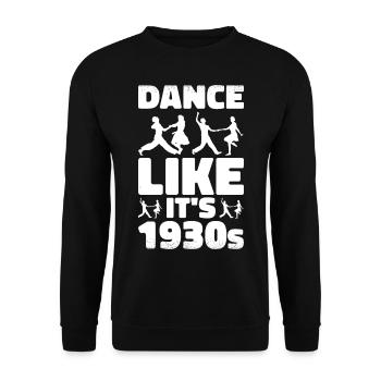 Lindy Hop Tänzer Swing Tanzpaar Swing Dance - Unisex Pullover - Schwarz - Vorne - Alina (178cm) & Michal (187cm)