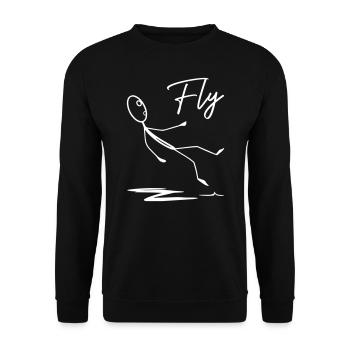 Fly - Unisex Pullover - Schwarz - Vorne - Alina (178cm) & Michal (187cm)