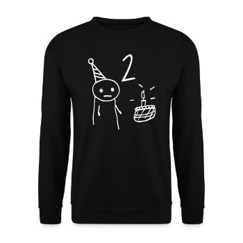2 Years - 2nd Anniversary Fun 2 Year Old Gift - Unisex Sweatshirt - black - Front - Alina (178cm) & Michal (187cm)