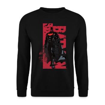 Batman In Cool Red Design - Unisex Sweatshirt - black - Front - Alina (178cm) & Michal (187cm)