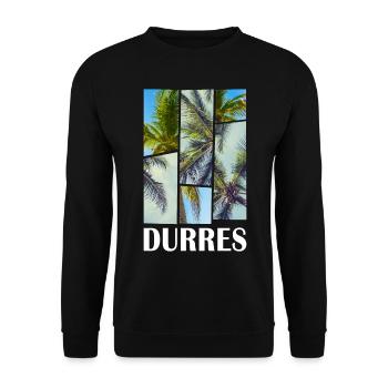 Durrës Durresi Albanie Été Palmiers Plage Mer - Sweat-shirt Unisexe - noir - Devant - Alina (178cm) & Michal (187cm)