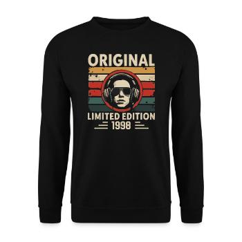 Original 1998 Retro Anniversary 1998 Vintage 1998 - Unisex Sweatshirt - black - Front - Alina (178cm) & Michal (187cm)