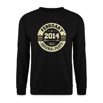 February 2014 Vintage Birthday Gift 2014 - Unisex Sweatshirt - black - Front - Alina (178cm) & Michal (187cm)