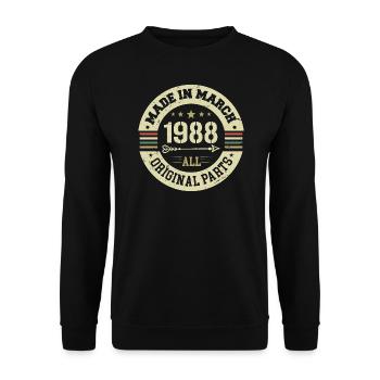 Legendary since March 1988 - Unisex Sweatshirt - black - Front - Alina (178cm) & Michal (187cm)