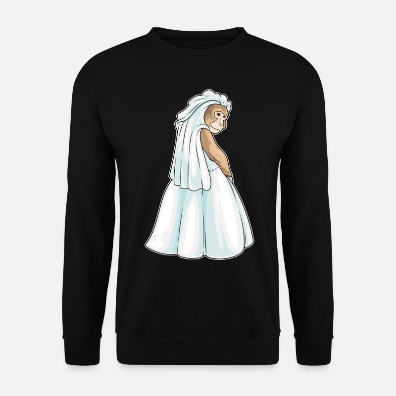 Monkey Bridal Veil Wedding - Unisex Sweatshirt - black