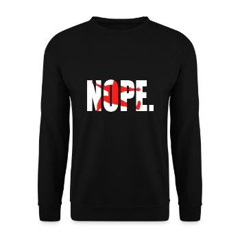 Handball goal nope. - Unisex Sweatshirt - black - Front - Alina (178cm) & Michal (187cm)