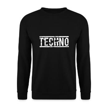 Techno - Unisex Pullover - Schwarz - Vorne - Alina (178cm) & Michal (187cm)