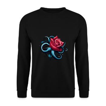 ROSE Tatoo - Unisex Pullover - Schwarz - Vorne - Alina (178cm) & Michal (187cm)