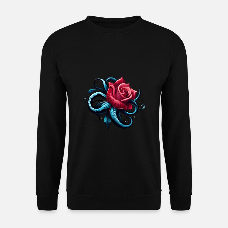 ROSE Tatoo - Unisex Pullover - Schwarz