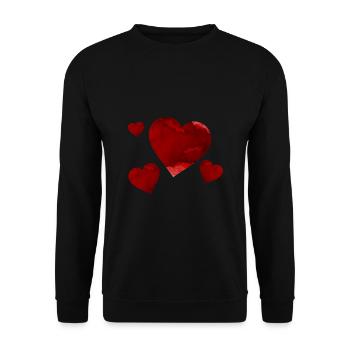 Beautiful dark hearts - Unisex Sweatshirt - black - Front - Alina (178cm) & Michal (187cm)