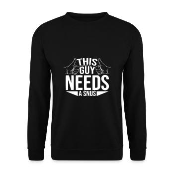 Snus smoke-free non-smoking nicotine anti-smoker - Unisex Sweatshirt - black - Front - Alina (178cm) & Michal (187cm)