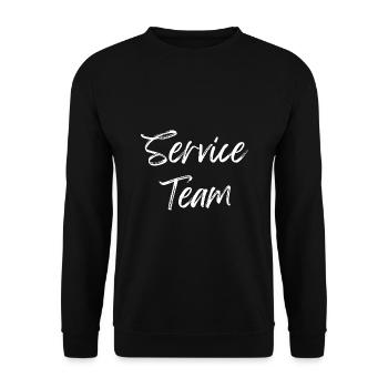 Service Team Kellner Support-Team Servicegruppe - Unisex Pullover - Schwarz - Vorne - Alina (178cm) & Michal (187cm)