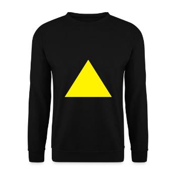 Triangle yellow shape simple - Unisex Sweatshirt - black - Front - Alina (178cm) & Michal (187cm)